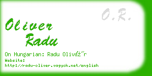 oliver radu business card